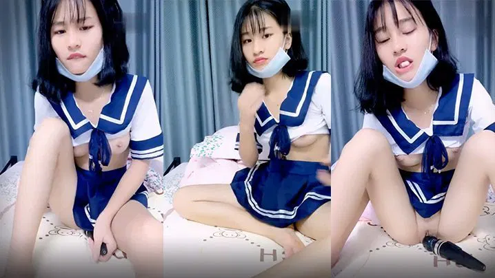 DTD-367 短发学生妹制服道具露脸自慰